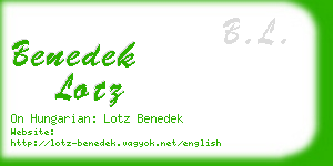 benedek lotz business card